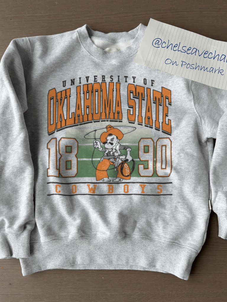 1890 Oklahoma State University Sweatshirt Oklahoma State Cowboys Football Shirt